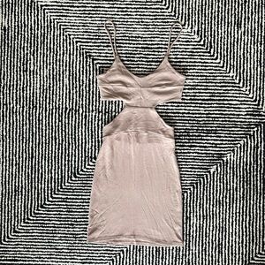 Dusty Rose Bodycon Cut Out Dress 💀